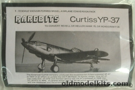 Rareplane 1/72 Curtiss YP-37 - Conversion Kit plastic model kit